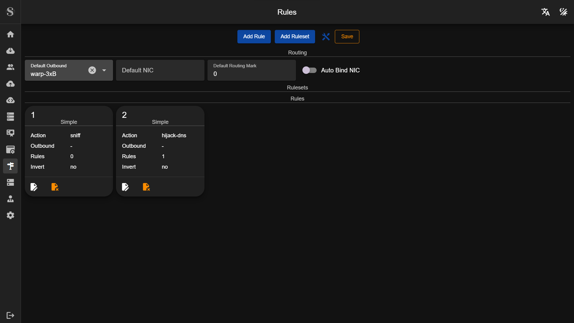 s-ui warp default outbound