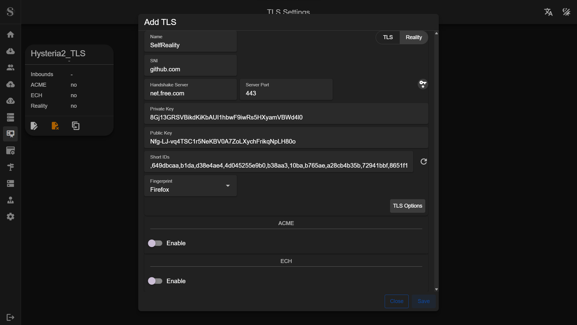 s-ui warp self reality